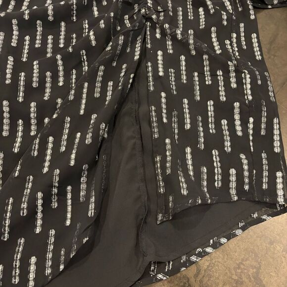 Express Metallic Faux Wrap Ruched Midi Dress XS - Picture 10 of 10